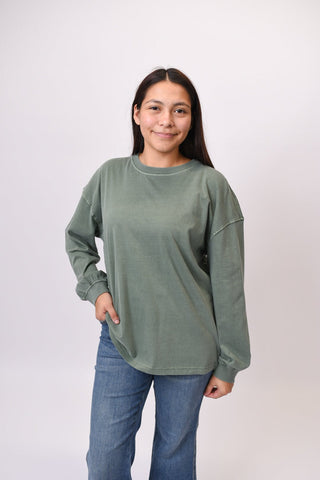 Old Mill Long Sleeve Tee in Green - Shop Rust & Ruffles