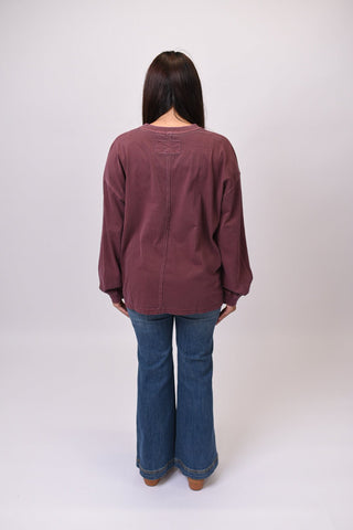 Old Mill Long Sleeve Tee in Maroon - Shop Rust & Ruffles