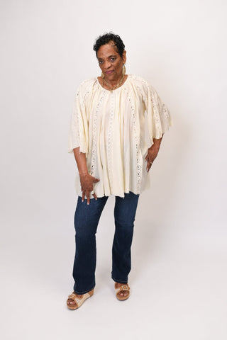 Oli & Hali Ethereal Lace Blouse in Natural - Shop Rust & Ruffles