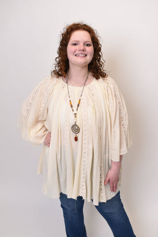 Oli & Hali Ethereal Lace Blouse in Natural - Shop Rust & Ruffles