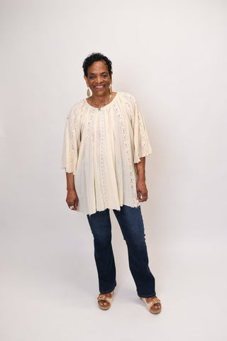 Oli & Hali Ethereal Lace Blouse in Natural - Shop Rust & Ruffles