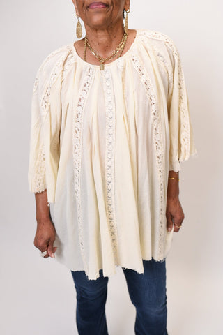 Oli & Hali Ethereal Lace Blouse in Natural - Shop Rust & Ruffles