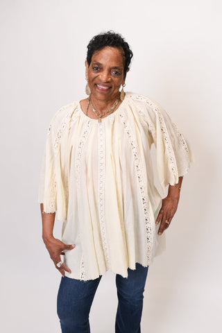 Oli & Hali Ethereal Lace Blouse in Natural - Shop Rust & Ruffles