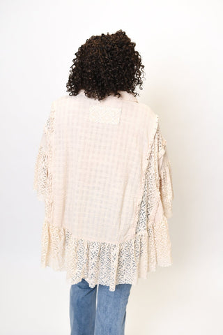 Oli & Hali Lace Frolic Blouse in Natural - Shop Rust & Ruffles
