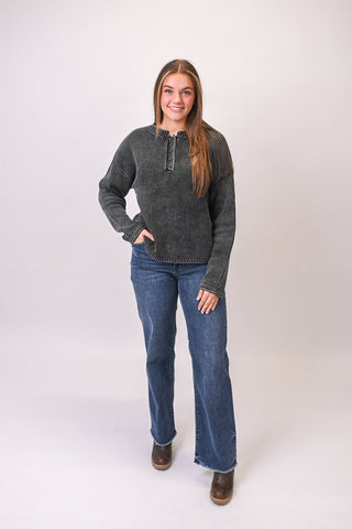 On Repeat Pullover in Charcoal - Shop Rust & Ruffles