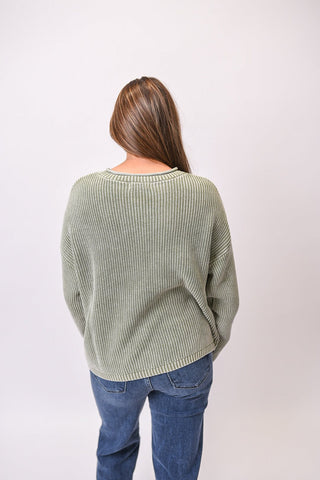On Repeat Pullover in Olive - Shop Rust & Ruffles