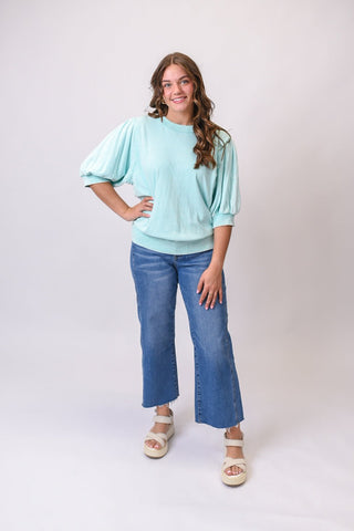 On The Go Top in Aqua - Shop Rust & Ruffles