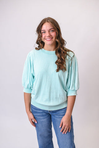 On The Go Top in Aqua - Shop Rust & Ruffles