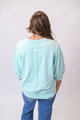 On The Go Top in Aqua - Shop Rust & Ruffles