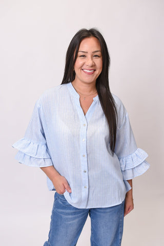 Open Air Striped Blouse - Shop Rust & Ruffles