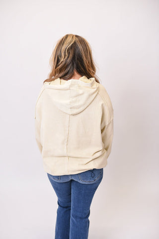 Peace & Love Hoodie in Oatmeal - Shop Rust & Ruffles