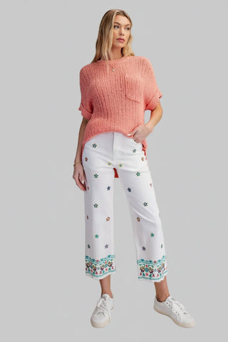 Petal Happy Pants in White - Shop Rust & Ruffles