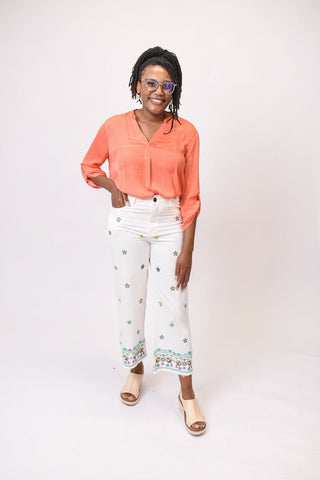 Petal Happy Pants in White - Shop Rust & Ruffles