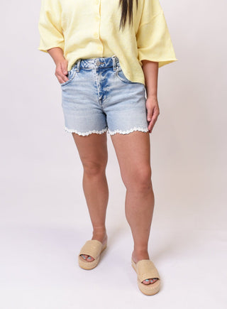 Petal Hem Denim Shorts - Shop Rust & Ruffles