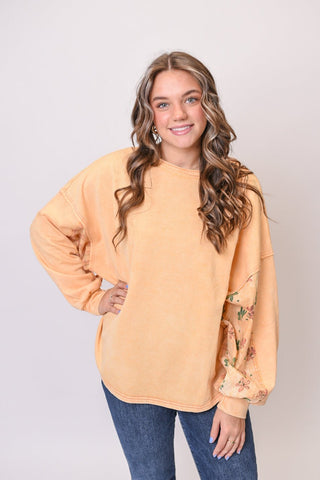 Petals At Sunset Pullover - Shop Rust & Ruffles