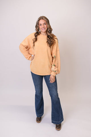 Petals At Sunset Pullover - Shop Rust & Ruffles