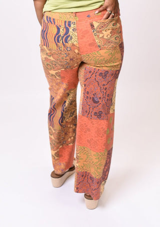 Pieced Together Wide Leg Pants - Shop Rust & Ruffles