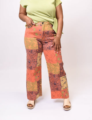 Pieced Together Wide Leg Pants - Shop Rust & Ruffles