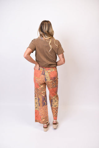 Pieced Together Wide Leg Pants - Shop Rust & Ruffles