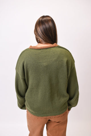 Pinecone Meadow Embroidered Cardigan in Forest Green - Shop Rust & Ruffles
