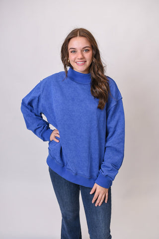 Pinky Promise Pullover in Blue - Shop Rust & Ruffles
