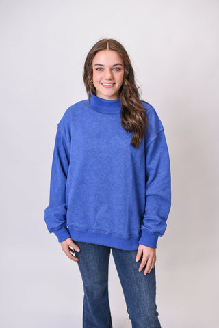 Pinky Promise Pullover in Blue - Shop Rust & Ruffles