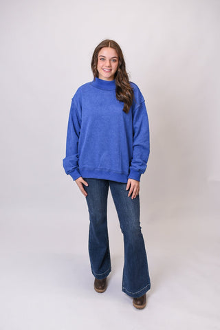 Pinky Promise Pullover in Blue - Shop Rust & Ruffles