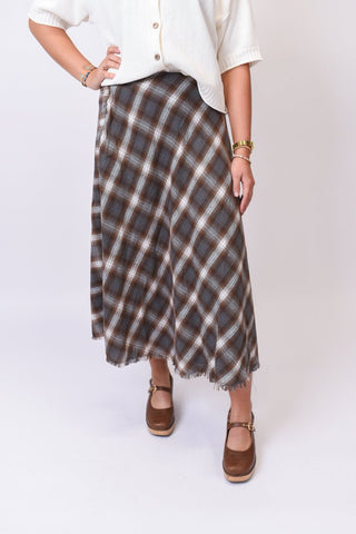 Prairie Check Skirt in Brown - Shop Rust & Ruffles