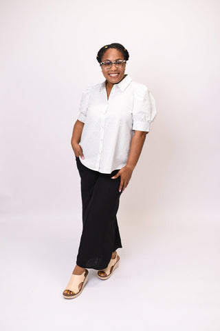 Puff & Pearl Striped Blouse - Shop Rust & Ruffles