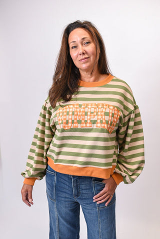 Pumpkin Embroidered Pullover - Shop Rust & Ruffles