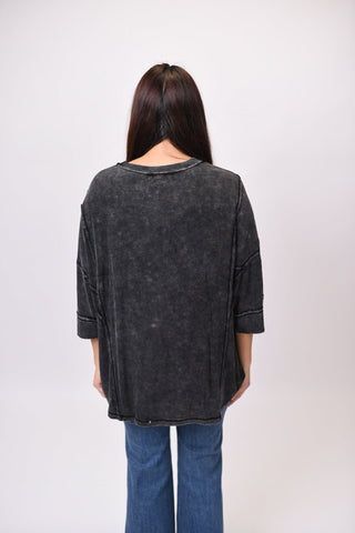 Raven Charm Mineral Washed Top - Shop Rust & Ruffles