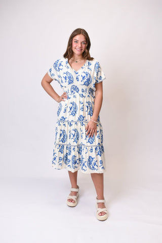 Ready To Stroll Midi Dress - Shop Rust & Ruffles