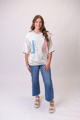 Red White & Pearls Tee - Shop Rust & Ruffles