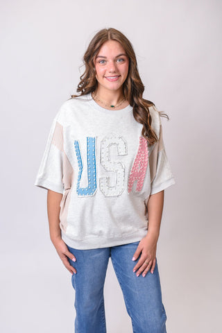 Red White & Pearls Tee - Shop Rust & Ruffles