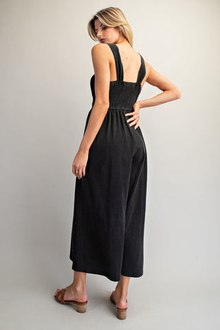 Relax a Little Jumpsuit in Ash Black - Shop Rust & Ruffles