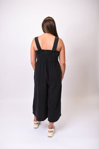 Relax a Little Jumpsuit in Ash Black - Shop Rust & Ruffles