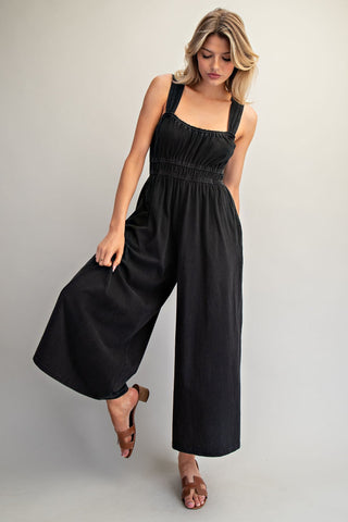 Relax a Little Jumpsuit in Ash Black - Shop Rust & Ruffles