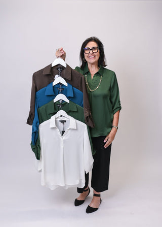 Renuar Easy Care Silk Feel Blouse - Shop Rust & Ruffles