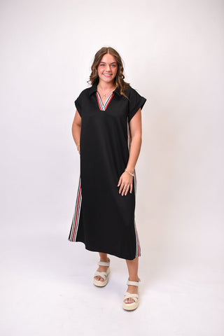 Retro Stripe Midi Dress - Shop Rust & Ruffles