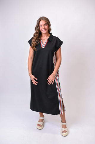 Retro Stripe Midi Dress - Shop Rust & Ruffles