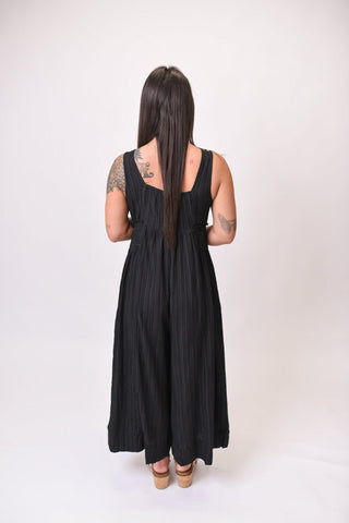 Riviera Smocked Jumpsuit in Black - Shop Rust & Ruffles