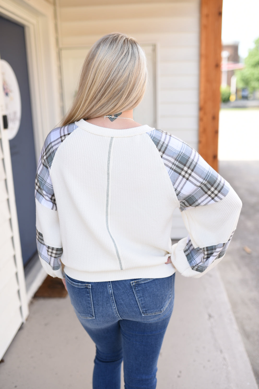 Smooth Talker Plaid Patchwork Pullover