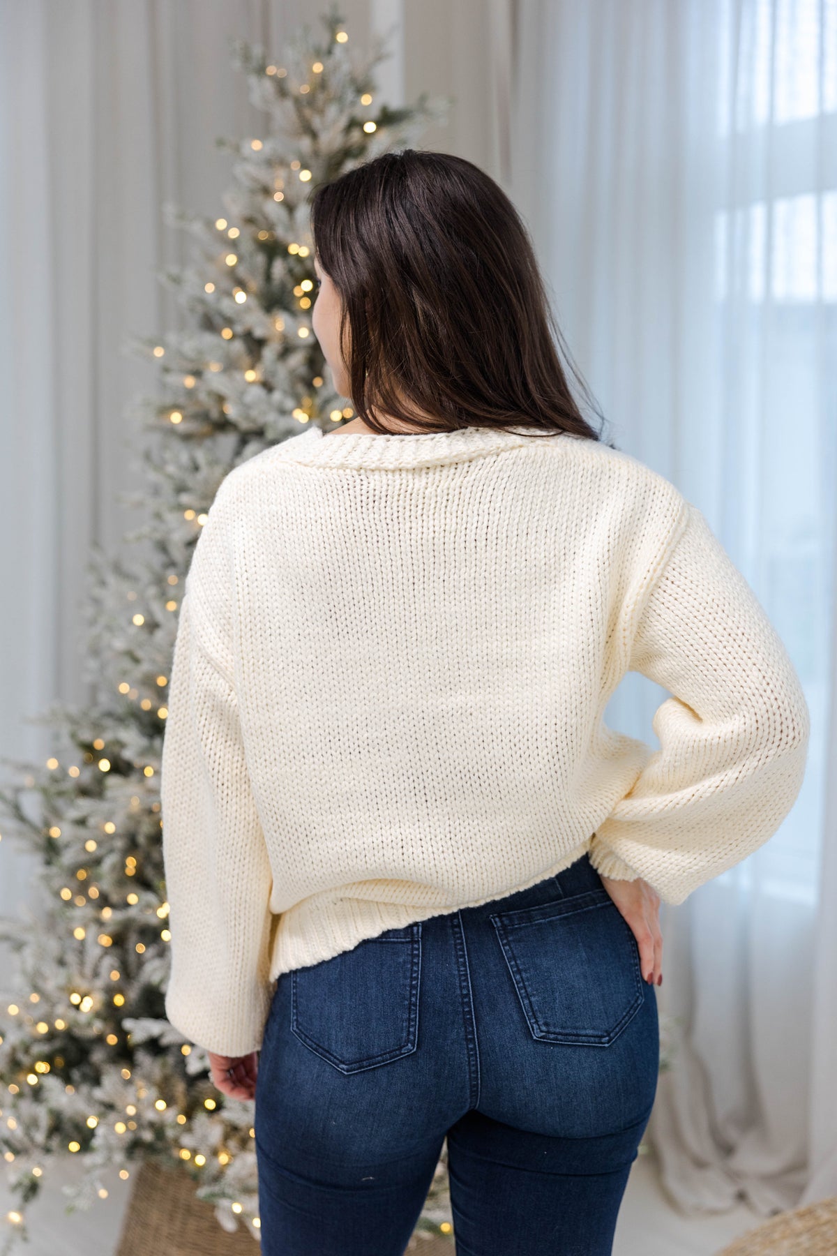 Hang The Lights Cardigan in Cream