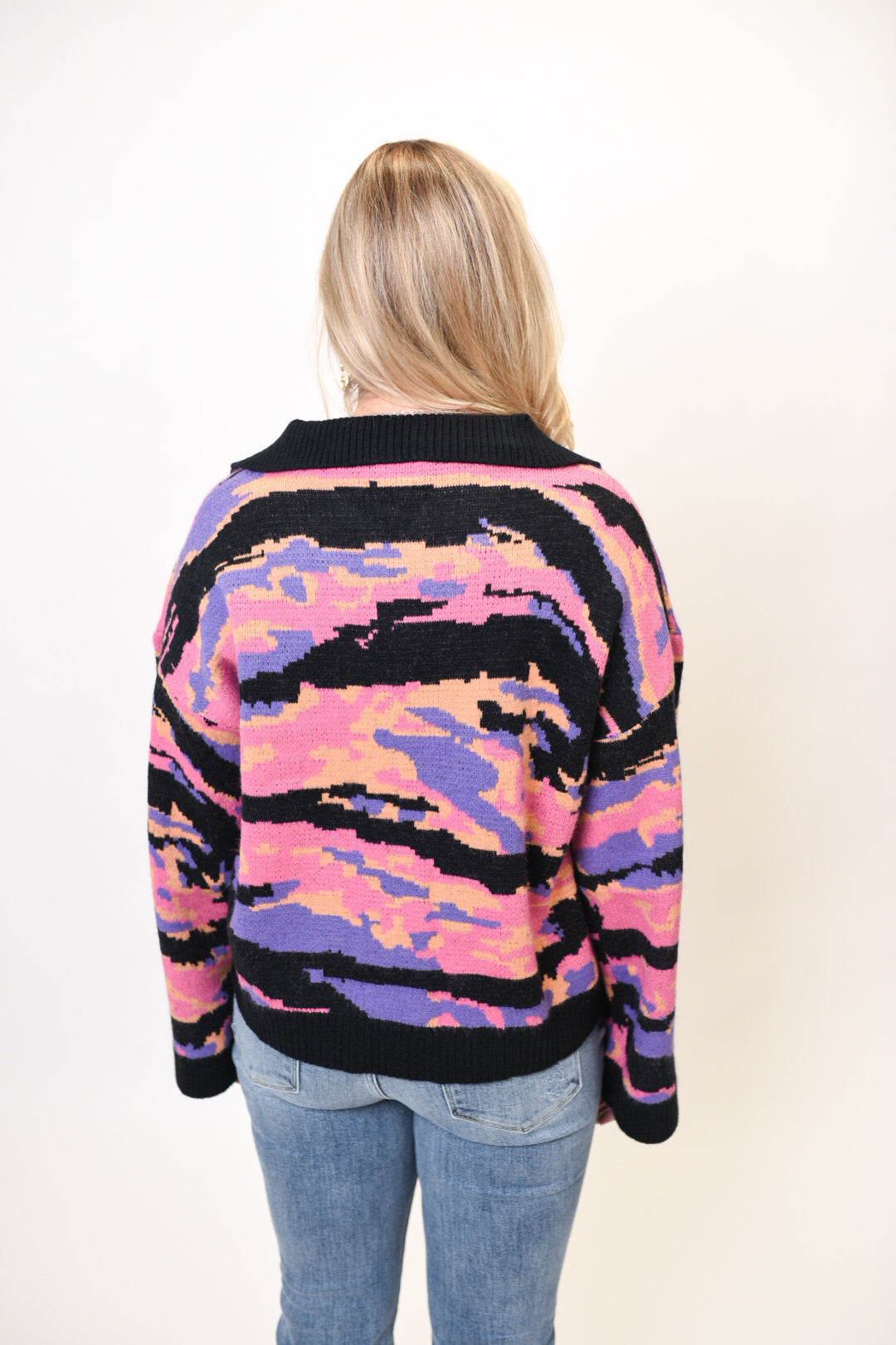 Color Splash Quarter Zip Pullover