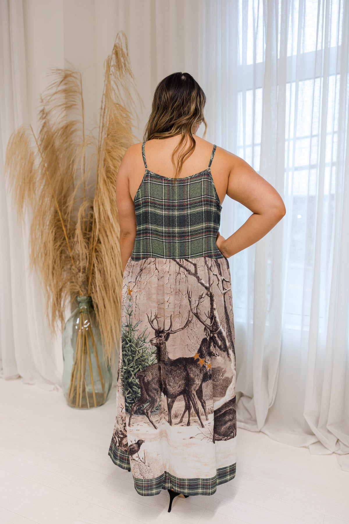 Winter Wish Bohéme Slip Dress with Deer