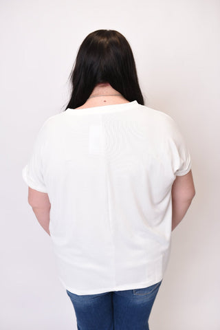 Rolled Up Essentials Top in Ivory - Curvy - Shop Rust & Ruffles