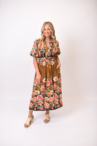 Rose Garden Midi Dress - Shop Rust & Ruffles