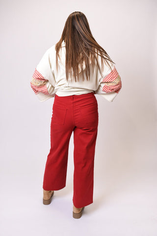Ruby Raw Edge Pants - Shop Rust & Ruffles