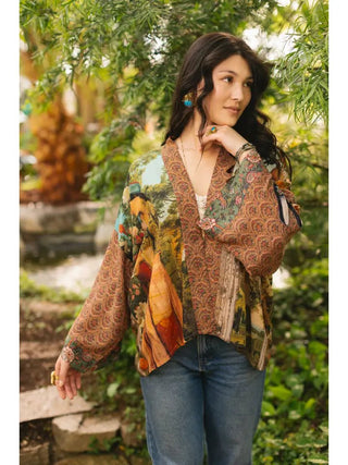 Secret Garden Pixie Cropped Kimono - Shop Rust & Ruffles