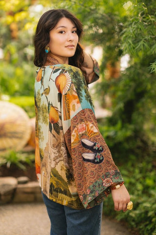 Secret Garden Pixie Cropped Kimono - Shop Rust & Ruffles